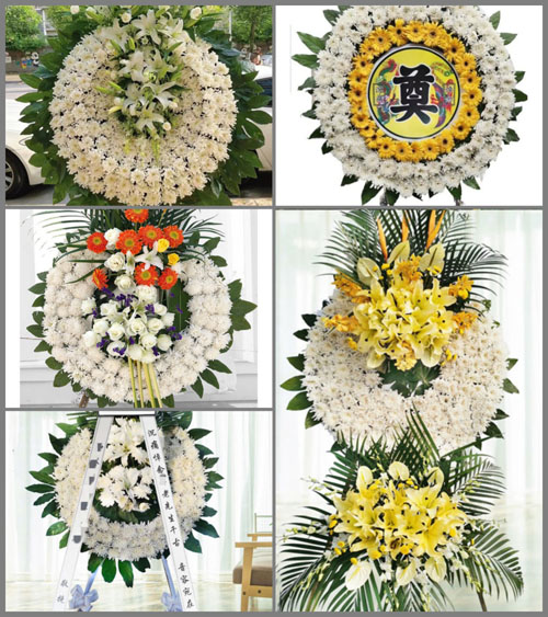 广东梅州市五华县河东镇走马村花圈速递